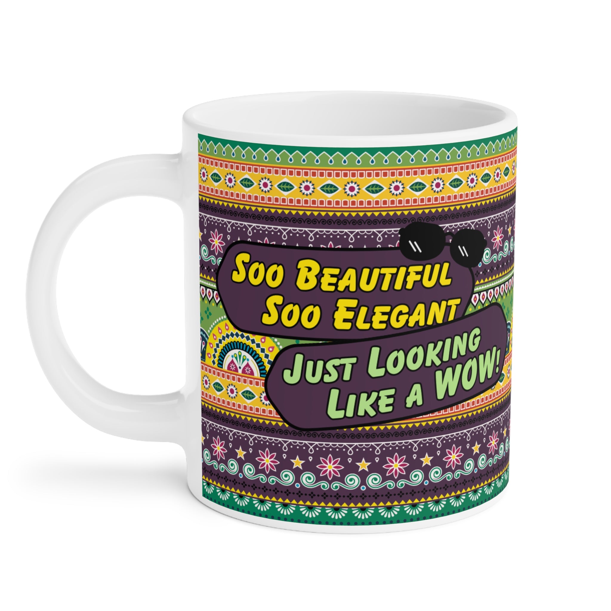 Colorful Boho Ceramic Mug