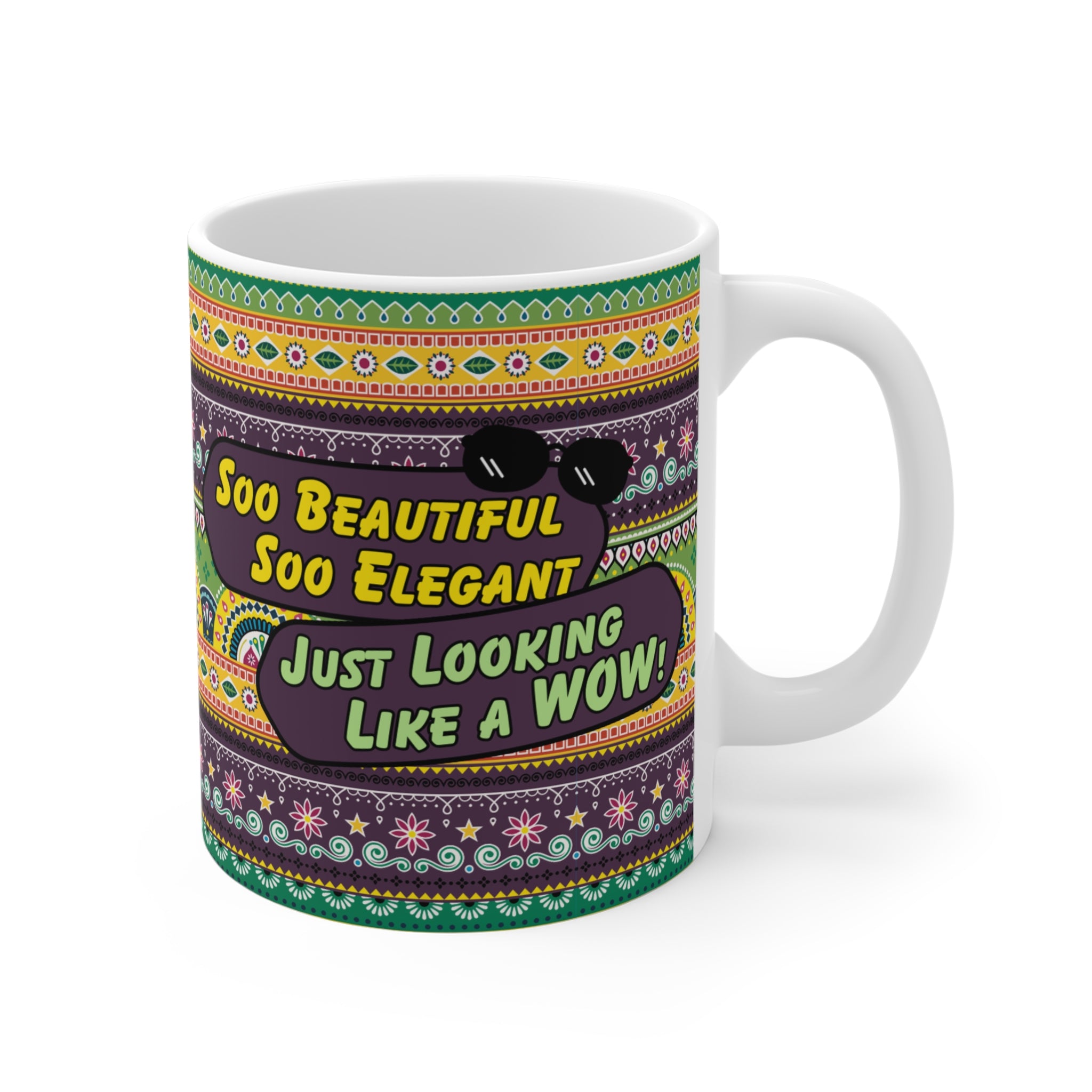 Colorful Boho Ceramic Mug