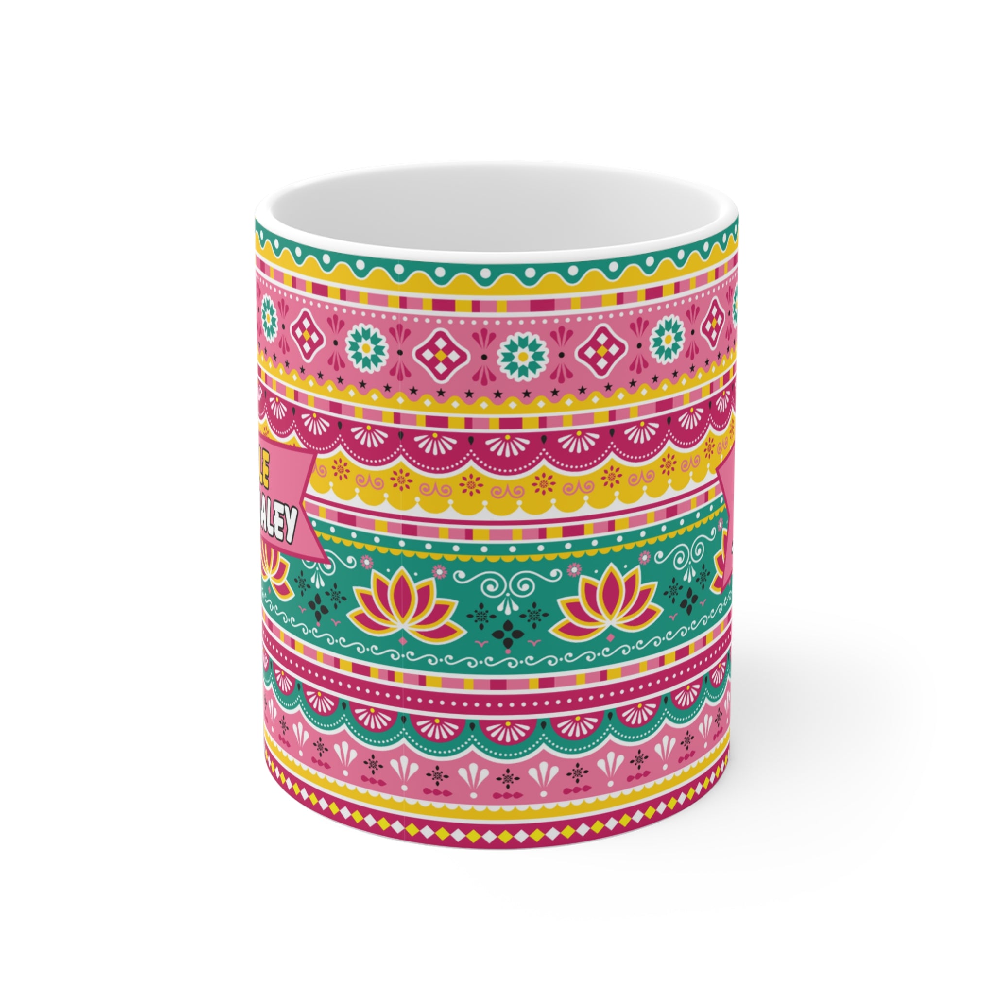 Colorful Patterned Ceramic Mug - Perfect Gift for Coffee Lovers, Personalize with Your Name, Great for Birthdays, Holidays, Fun Home [...]