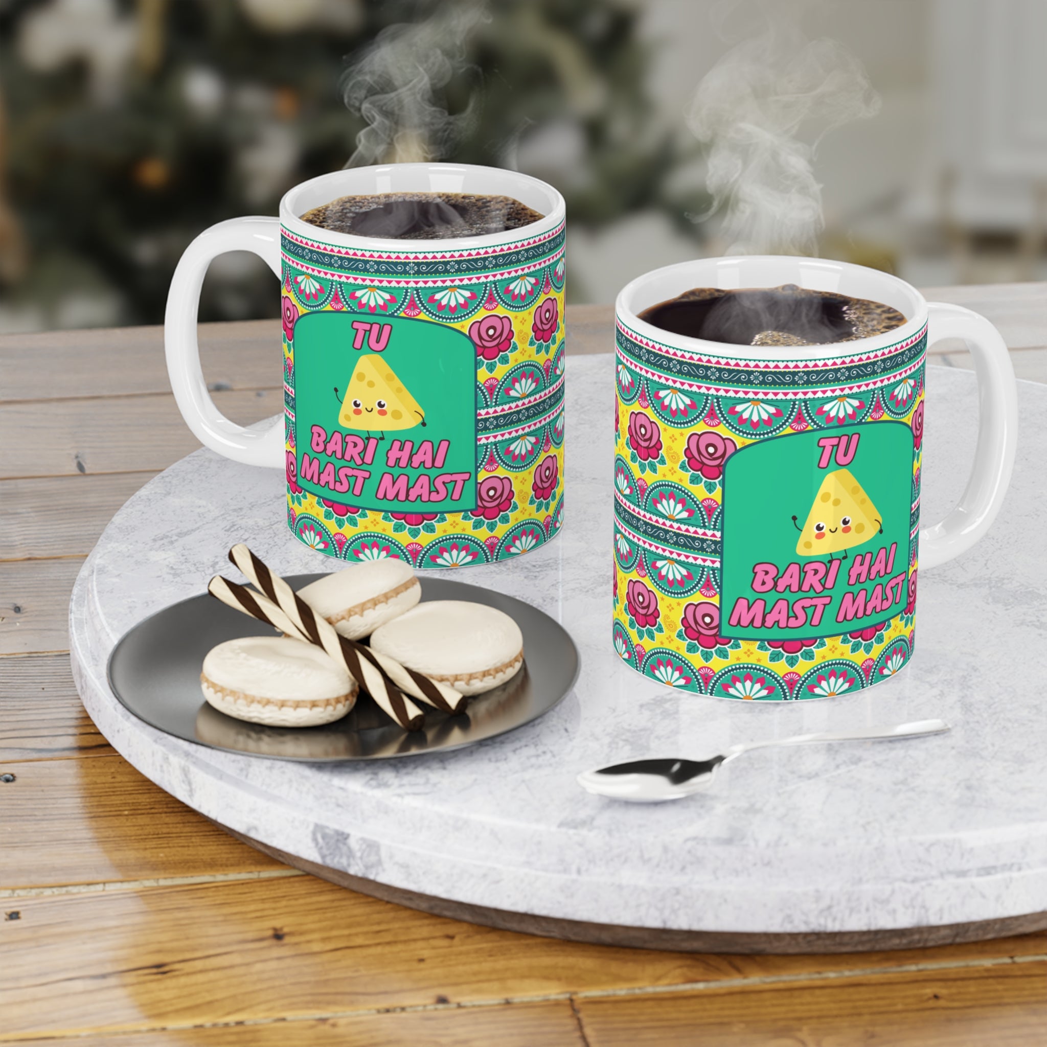 Colorful Ceramic Mug with Fun Sayings - Perfect Gift for Tea Lovers, Coffee Junkies, Friendship, Festivals, or Just Because!