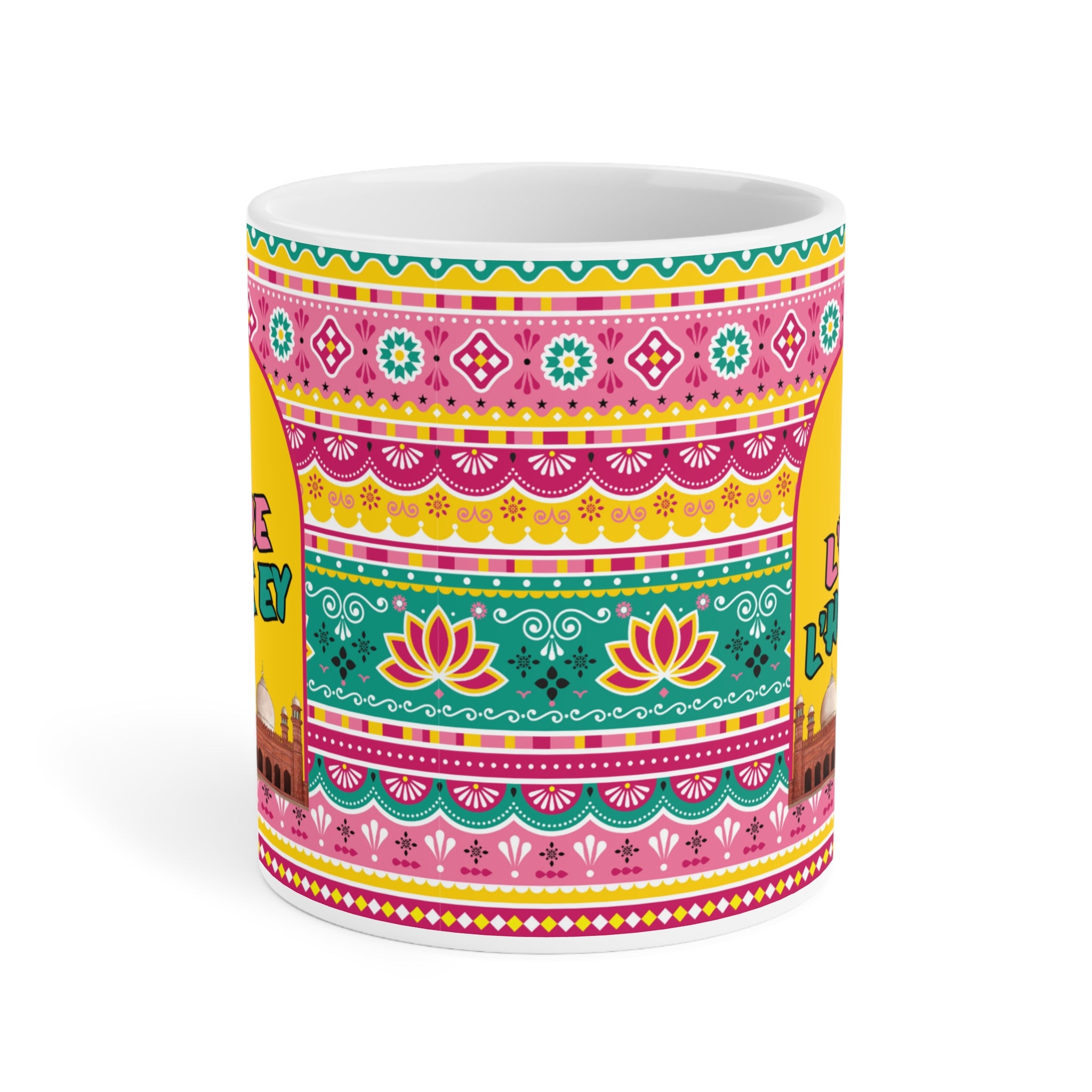 Lahore Lahore Ey ceramic mug 11oz with cultural Punjabi quote design.
Perfect for tea and coffee lovers who cherish Lahore’s vibrant culture.
Durable ceramic cup with scratch-resistant, colorful print for daily use.
Microwave safe and dishwasher safe for easy heating and cleaning.
Large comfortable handle for effortless sipping of chai or coffee.
Ideal gift for Lahoris, expats, family, or friends who love Punjab.
Brings city pride, humor, and nostalgia to every tea or coffee moment.