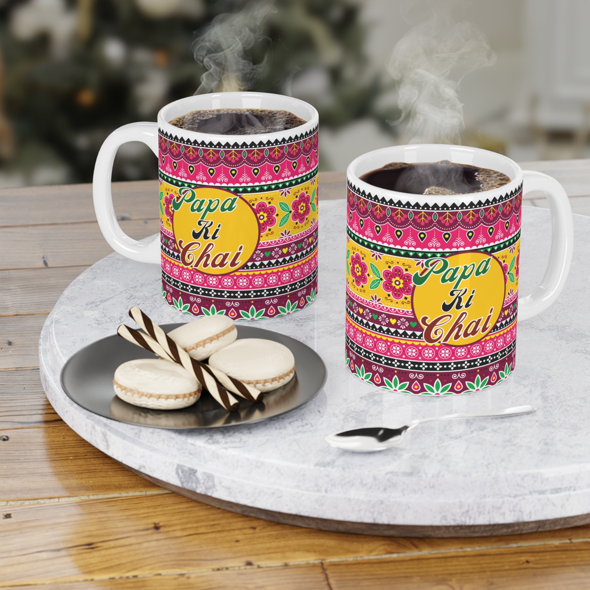 “Papa Ki Chai ceramic mug for dad – 11oz coffee and tea cup”

“Father’s Day ceramic mug gift for chai loving dads”

“Durable 11oz ceramic coffee cup with Papa Ki Chai text”

“Gift mug for dads – Papa Ki Chai design”

“Sentimental ceramic mug for coffee and tea lovers”