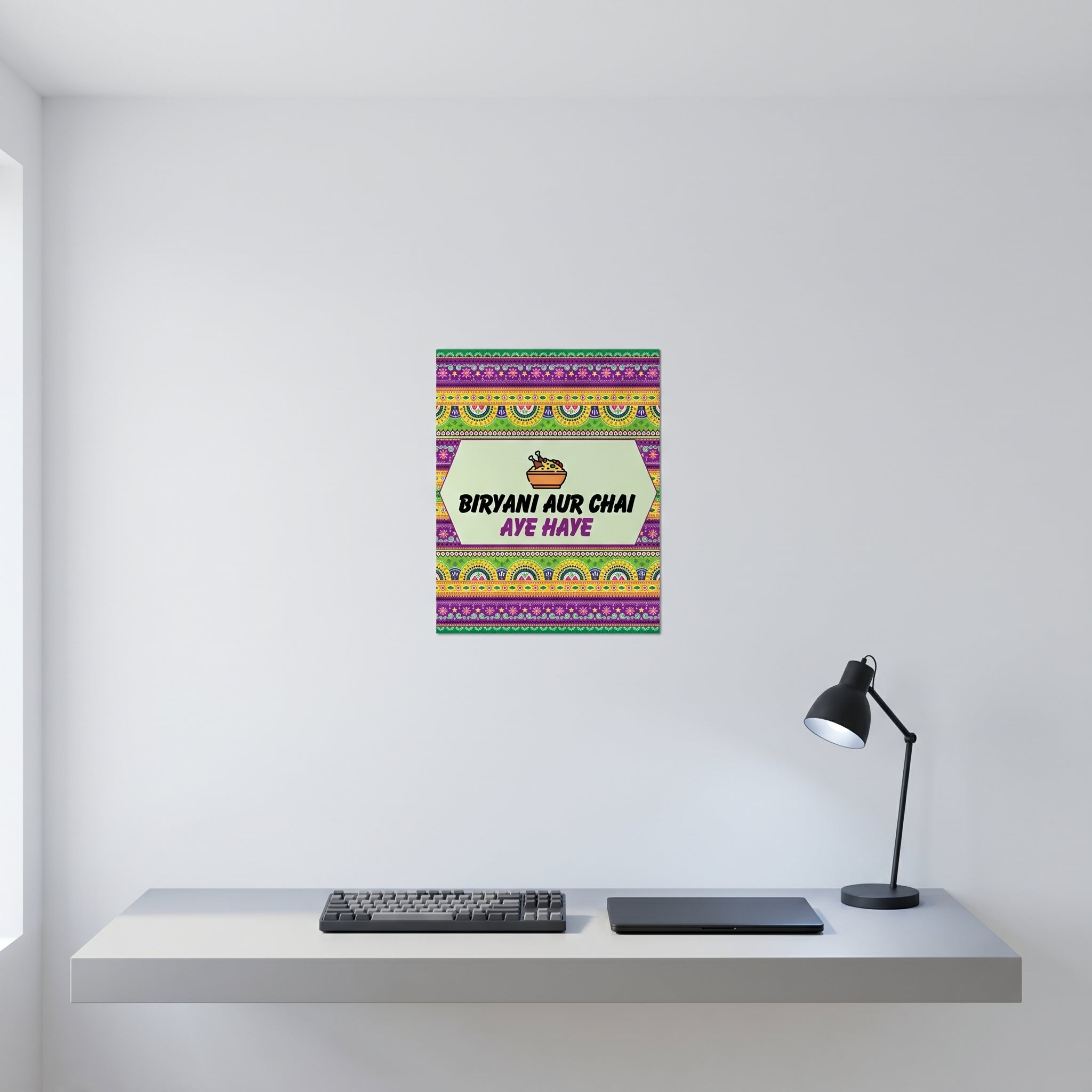 The Ultimate Home Office Backdrop: Gives your virtual meeting workspace an instant burst of vibrant cultural pride and effortless personality.
